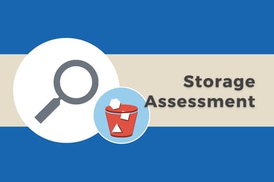 Fast Facts | AWS Storage Environments and Data Intelligence | CSS | Image of Storage Assessments on blue background