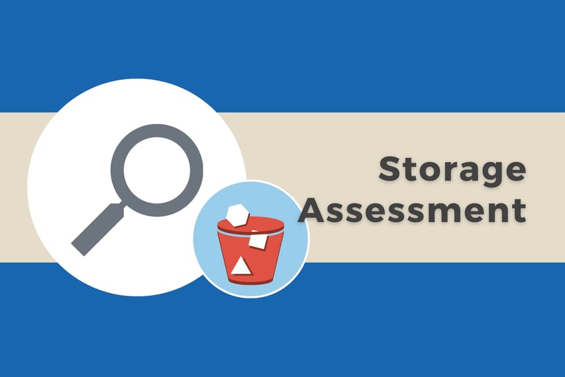 Fast Facts | AWS Storage Environments and Data Intelligence | CSS | Image of Storage Assessments on blue background