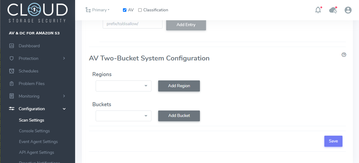 console_two_bucket_configuration